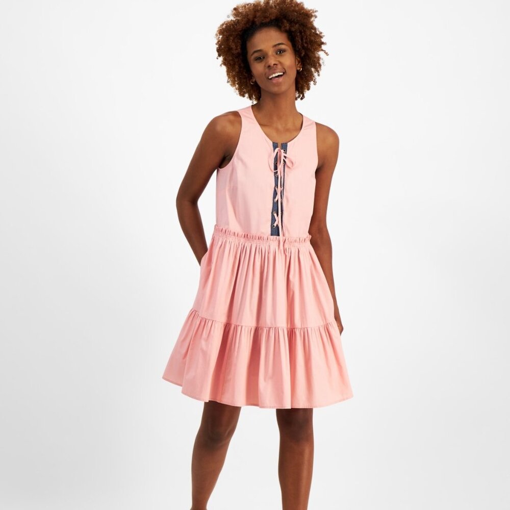 NWT Nautica Pink Mini Dress w/pockets Size M